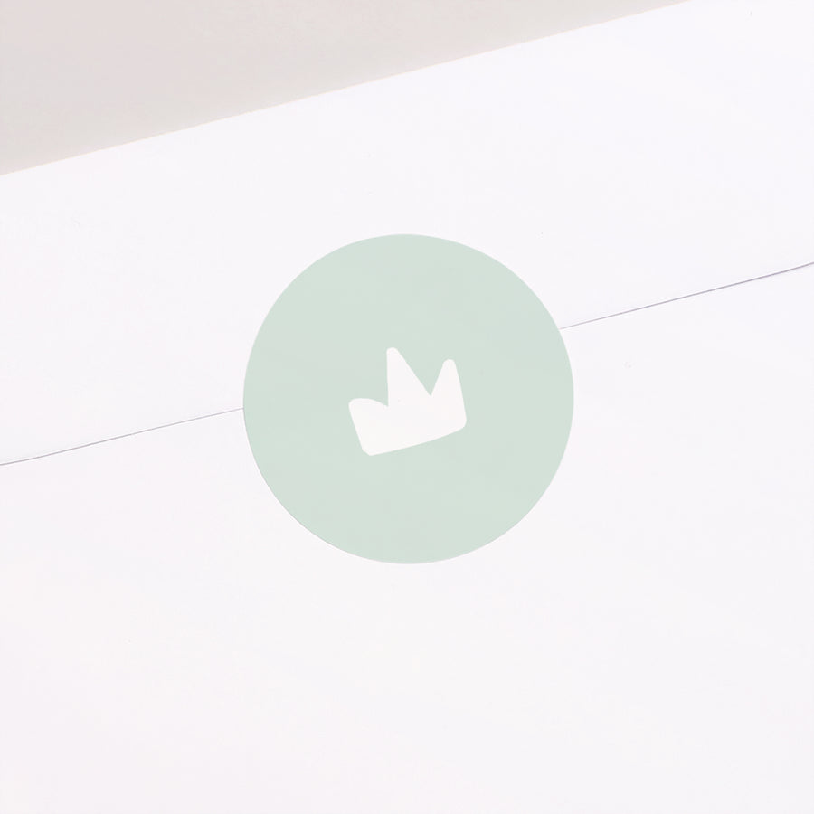 Sticker Geburt Rund Kleiner König foto