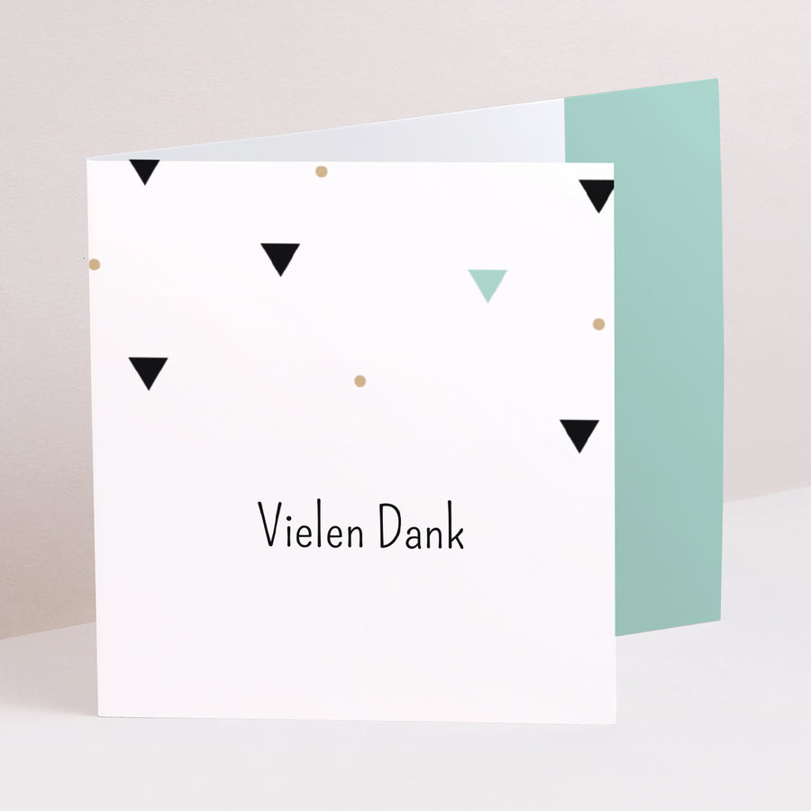 Dankeskarte Geburt Asymmetrische Zweiflügeltür Origami Boy foto