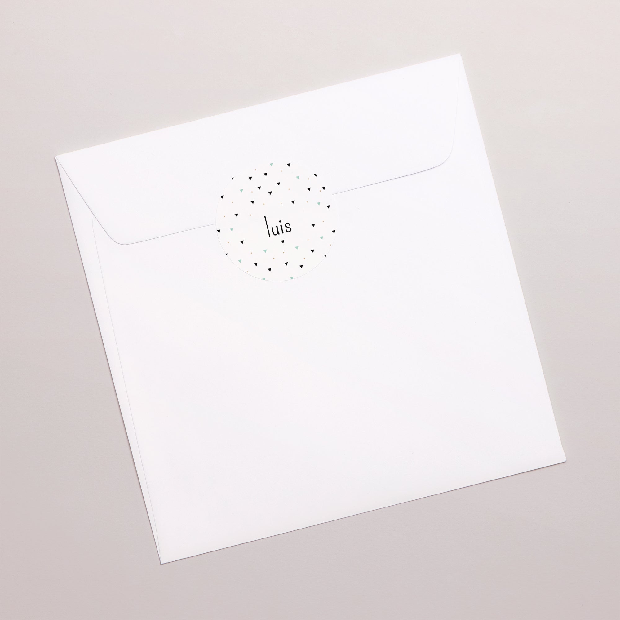 Sticker Geburt Rund Origami Boy foto N° 3