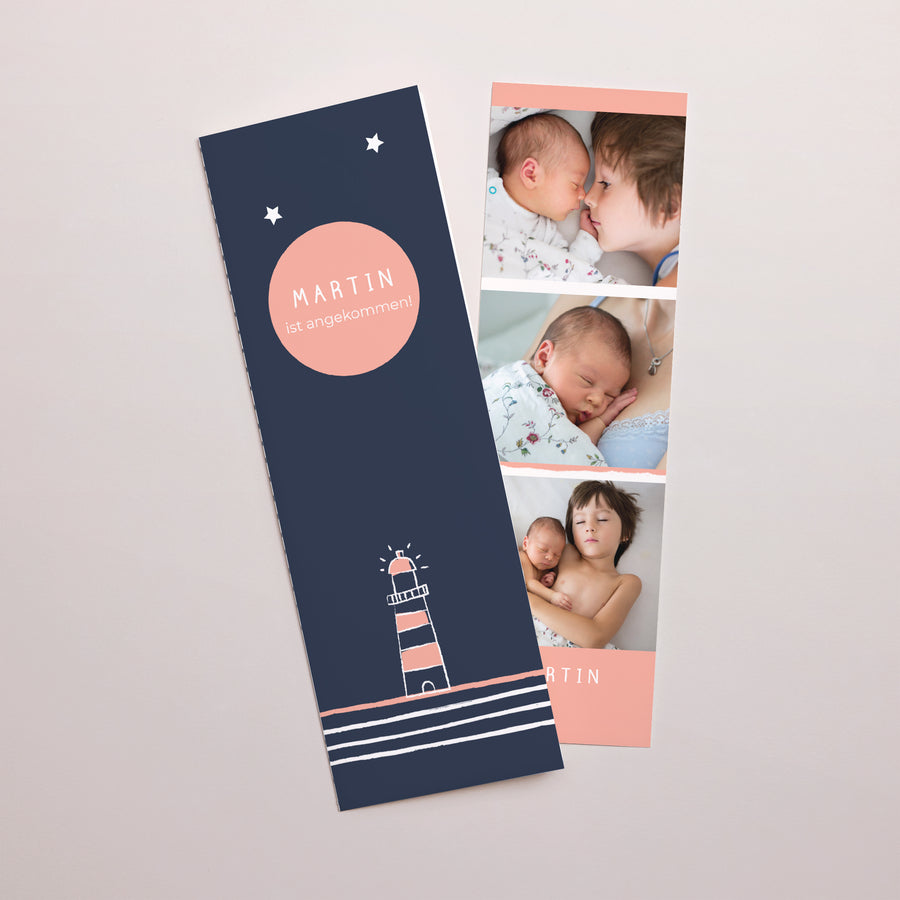 Geburtskarte Fotoautomaten Lesezeichen Süßwasserseemann foto