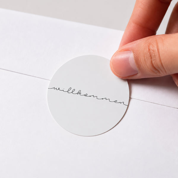 Sticker Geburt Rund Inspiration foto