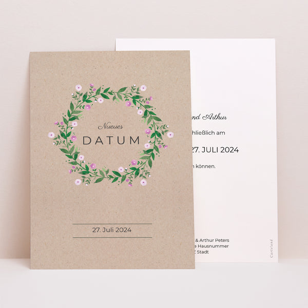 Beilegekarte Hochzeit Porträt Natur in Feierlaune foto