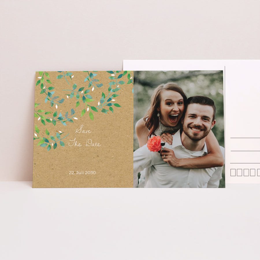 Save the date Karte Hochzeit Landschaft Natur & Kraft foto