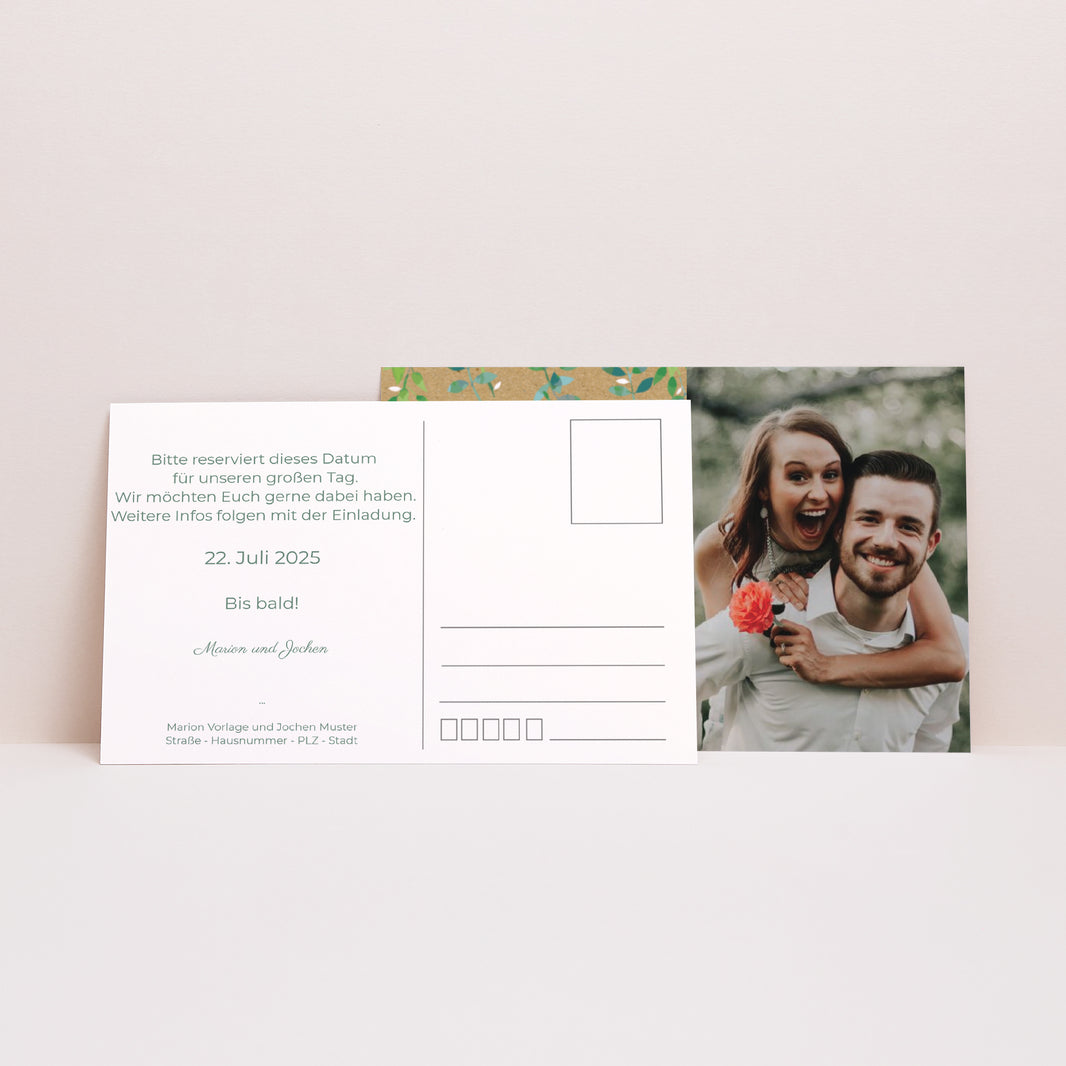 Save the date Karte Hochzeit Landschaft Natur & Kraft foto N° 2