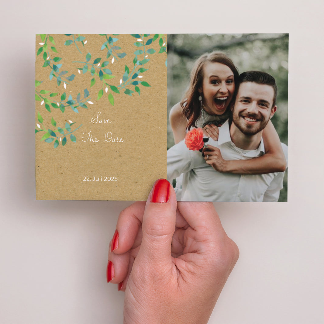 Save the date Karte Hochzeit Landschaft Natur & Kraft foto N° 3