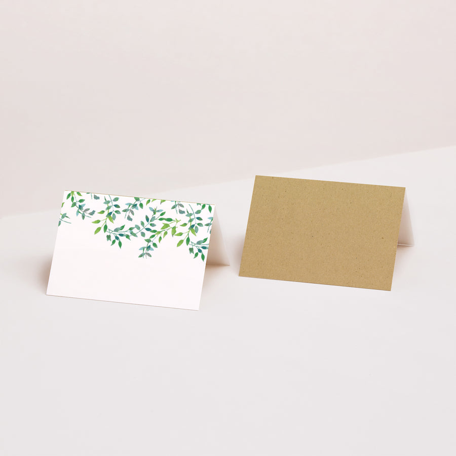 Tischkarten Hochzeit Quer Natur & Kraft foto