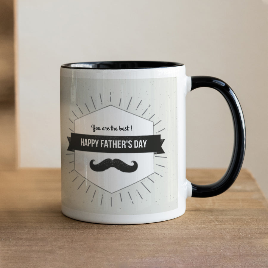 Tasse Objekte Schwarz Bester Papa foto