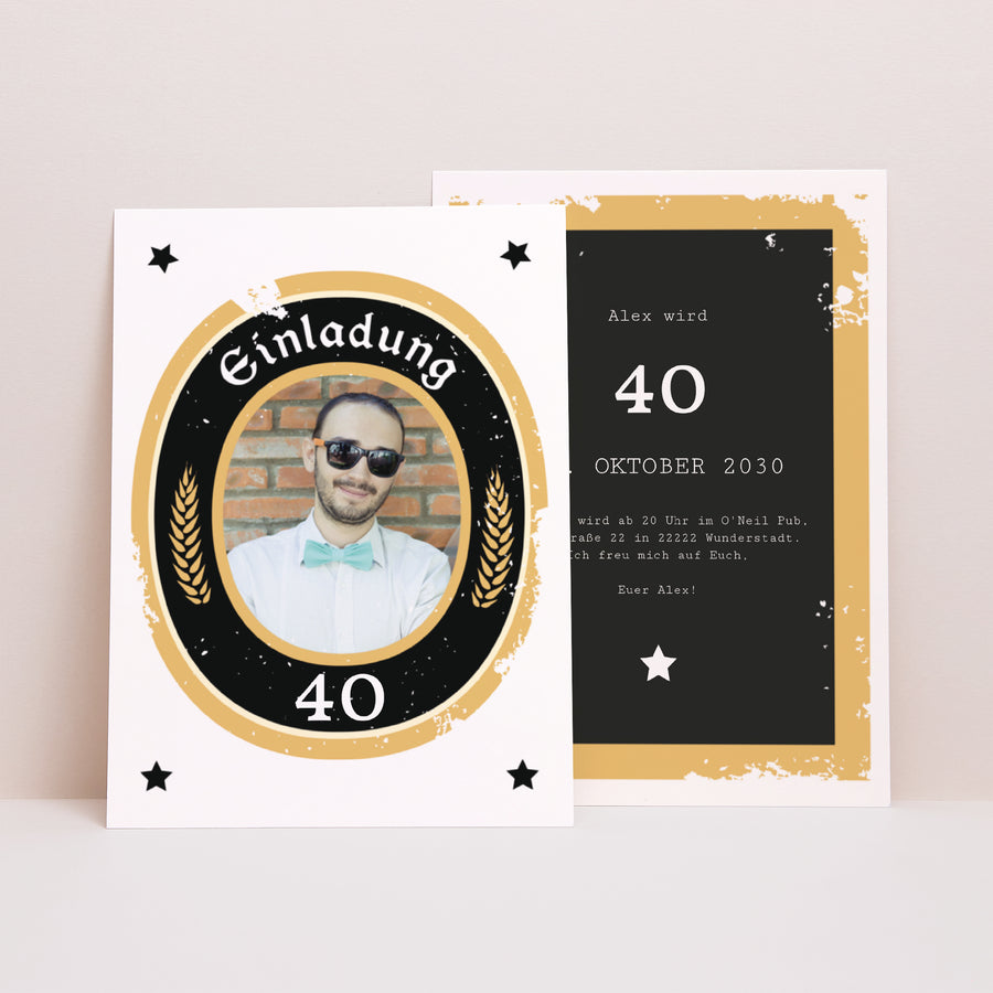 Beilegekarte Geburtstag Erwachsener Craft Beer foto