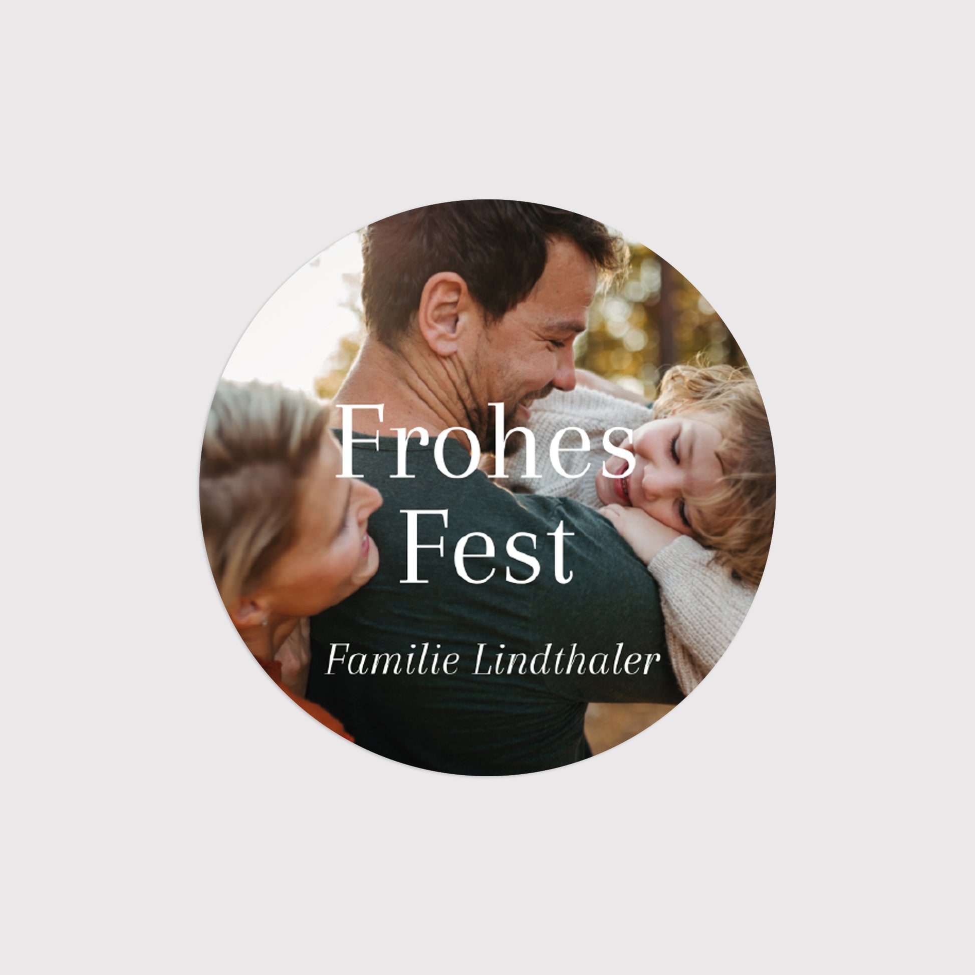 Sticker Weihnachten Rund Geliebte Familie foto N° 2