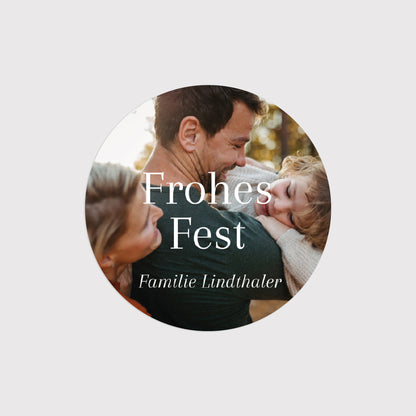 Sticker Weihnachten Rund Geliebte Familie foto N° 2