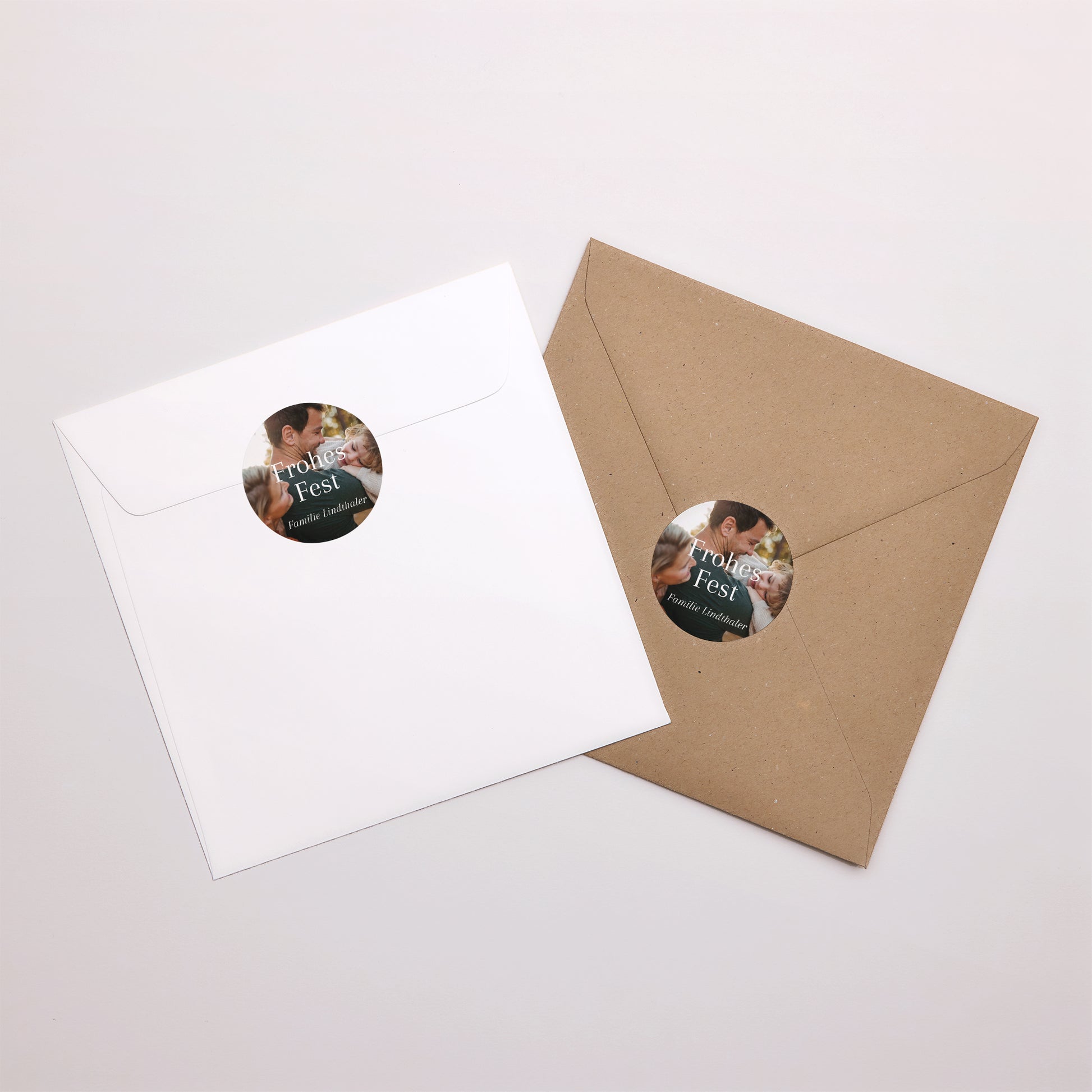 Sticker Weihnachten Rund Geliebte Familie foto N° 3