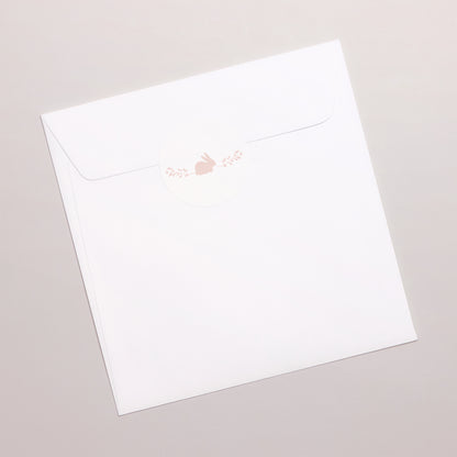 Sticker Geburt Rund Goldenes Kaninchen foto N° 3