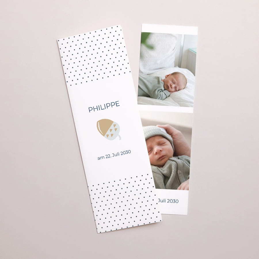 Geburtskarte Fotoautomaten Lesezeichen Schöner Herbst foto