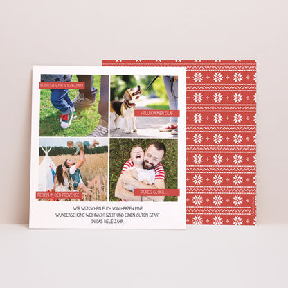 Weihnachtskarte Weihnachten Quadrat Jahresbilanz foto N° 1