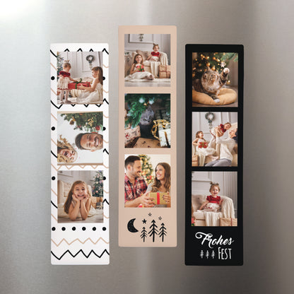 Fotoabzug Foto's Set aus 3, magnetisch Chevrons Weihnachten foto N° 1