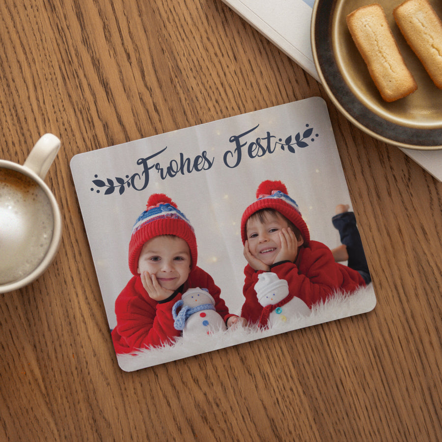 Mousepad Objekte Rechteck Blaue Weihnachten foto