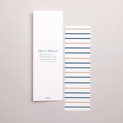 Hochzeitseinladung Fotoautomaten Lesezeichen Das blaue Gold foto N° 3