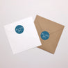 Sticker Hochzeit Rund Das blaue Gold foto N° 1
