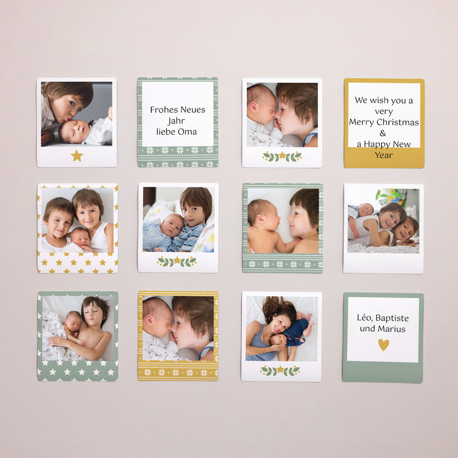 Fotoabzug Foto's Pack mit 12, magnetisch Ocker und Grün (x12) foto