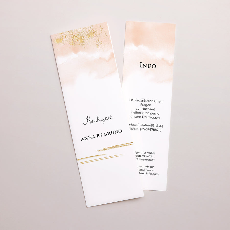 Hochzeitseinladung Fotoautomaten Lesezeichen Aquarello foto