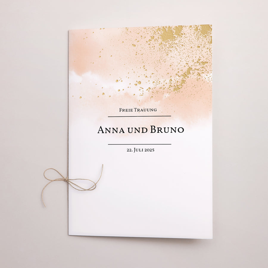 Kirchenheft Hochzeit Doppelflügel Aquarello foto