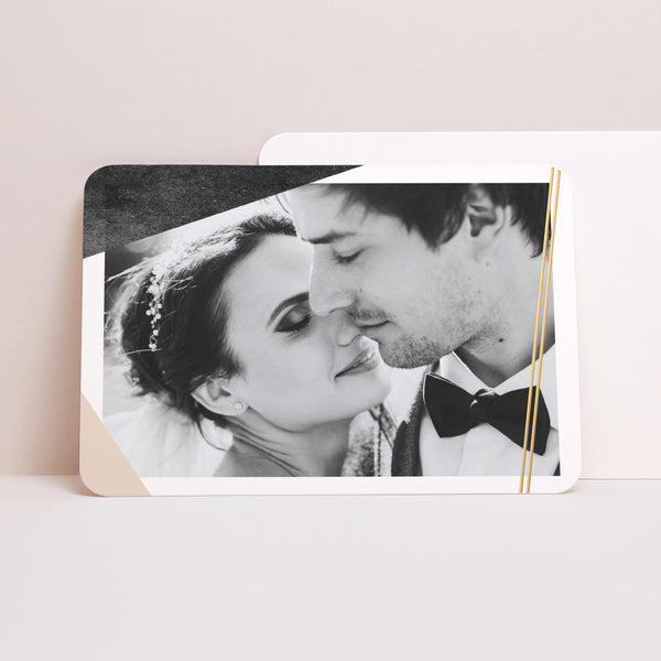 Dankeskarte Hochzeit Landschaft, abgerundete Ränder Mineralien foto