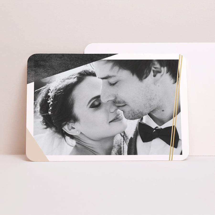 Dankeskarte Hochzeit Landschaft, abgerundete Ränder Mineralien foto