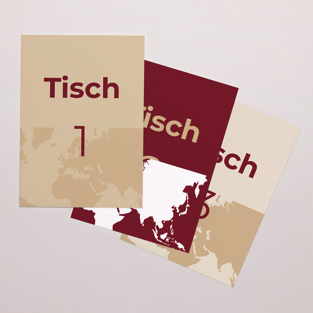 Tischnummern Hochzeit Rechteck Wedding Pass foto N° 1