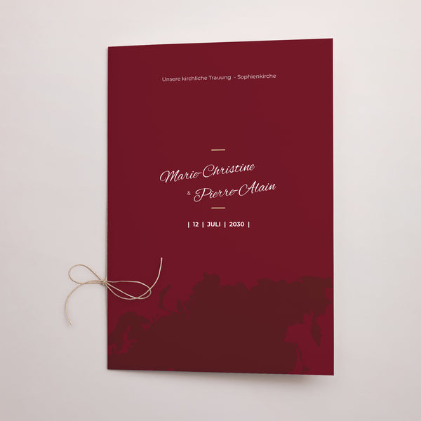 Kirchenheft Hochzeit Doppelflügel Wedding Pass foto