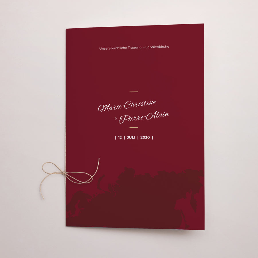 Kirchenheft Hochzeit Doppelflügel Wedding Pass foto