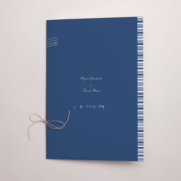 Kirchenheft Hochzeit Doppelflügel Blue Wedding Pass foto