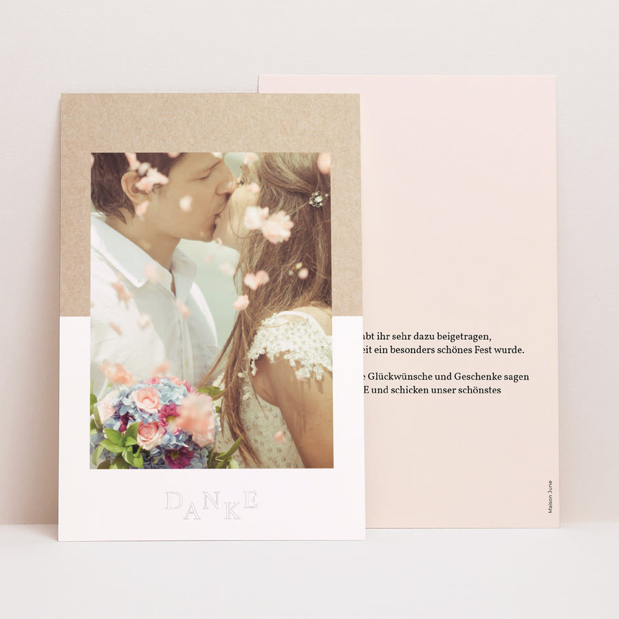 Dankeskarte Hochzeit PortraitPorträt Kraft & Farbe foto