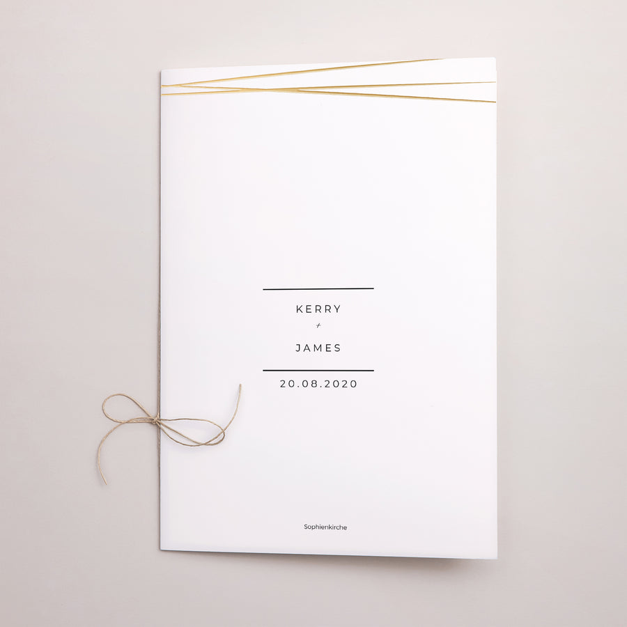 Kirchenheft Hochzeit Doppelflügel Minimal Chic foto