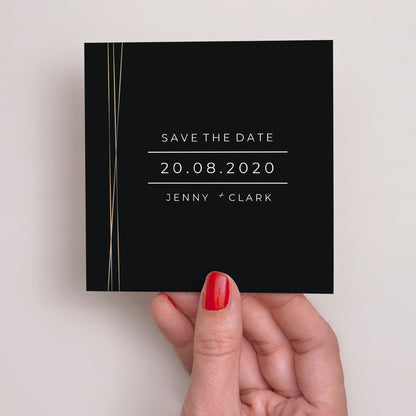 Save the date Karte Hochzeit Quadrat Minimalistischer Chic foto N° 2