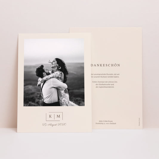 Dankeskarte Hochzeit Modern Nude foto