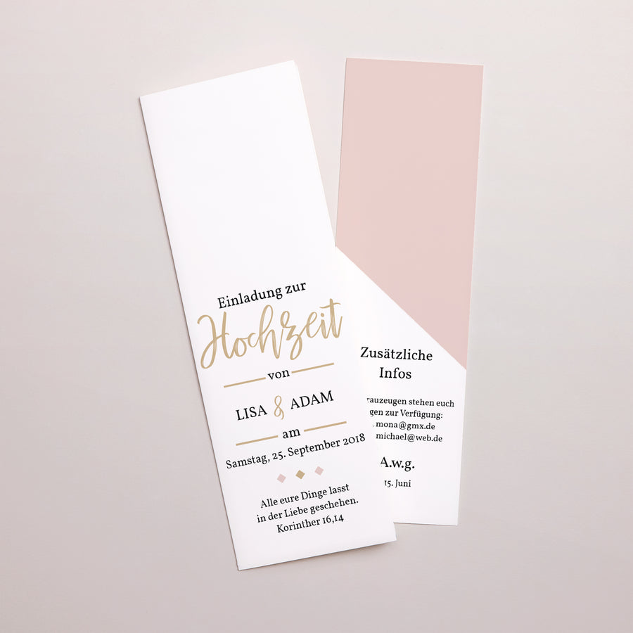 Hochzeitseinladung Fotoautomaten Lesezeichen Boho Wasserfarben foto