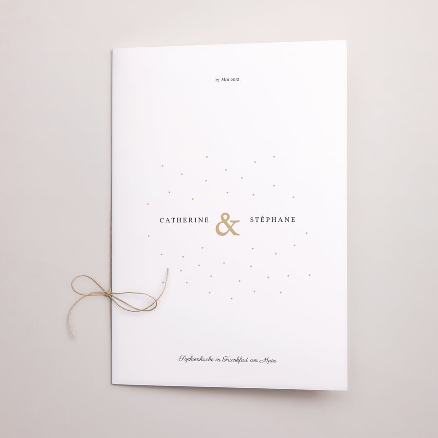 Kirchenheft Hochzeit Doppelflügel Goldene Tasten foto