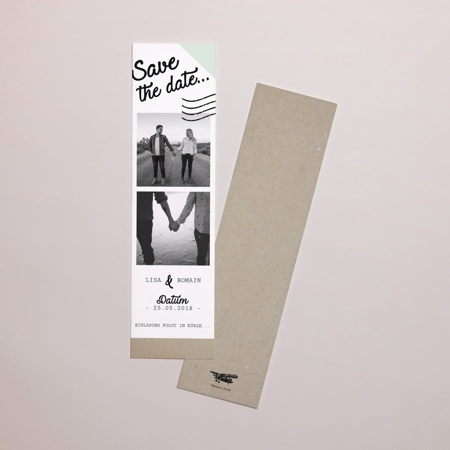 Save the date Karte Hochzeit Lesezeichen Time To Love foto