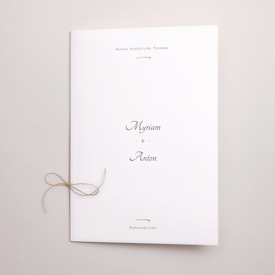 Kirchenheft Hochzeit Doppelflügel Botanische Rose foto