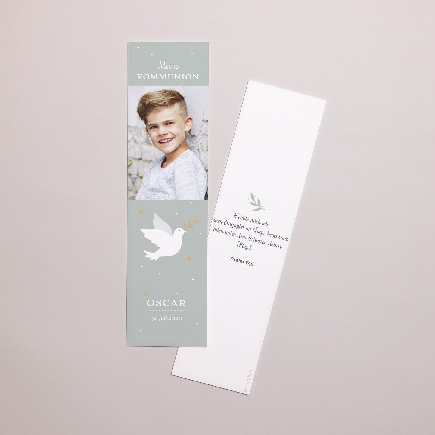 Lesezeichen Kommunion Lesezeichen Gesandter des Friedens foto N° 1