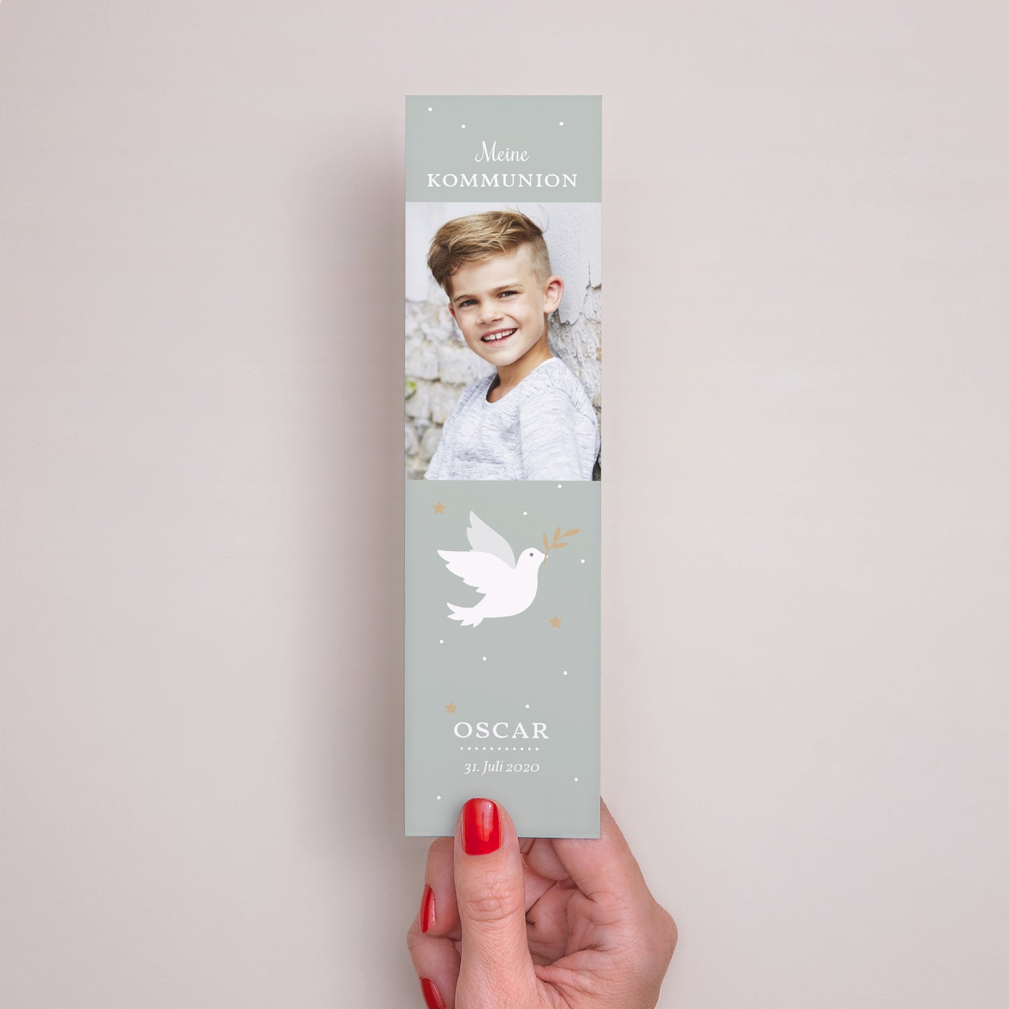 Lesezeichen Kommunion Lesezeichen Gesandter des Friedens foto N° 2