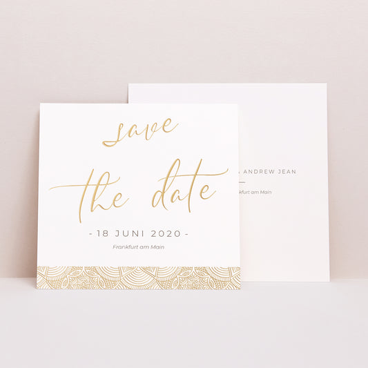 Save the date Karte Hochzeit Quadrat Konstantinopolis foto