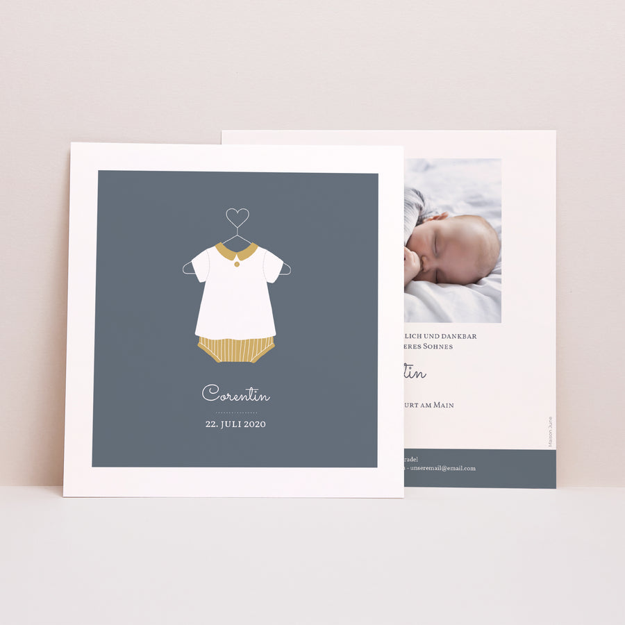 Geburtskarte Quadrat Kurze Unterhose foto