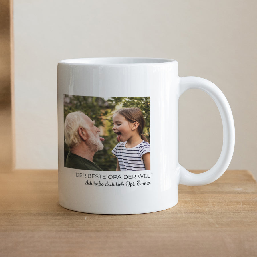 Tasse Objekte Weiß Papy Nr. 1 foto