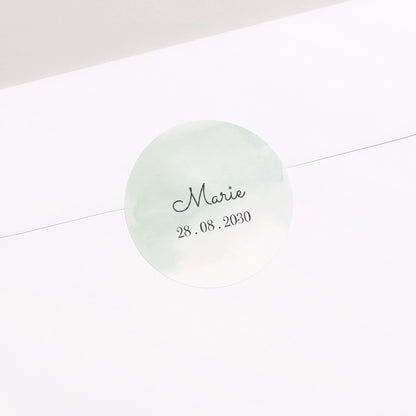 Sticker Geburt Rund Saure Erdbeere foto N° 1