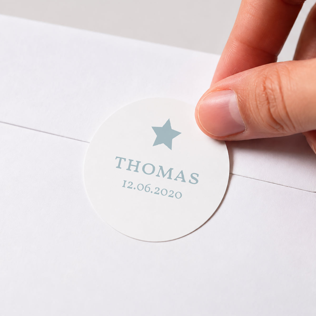 Sticker Taufe Rund Friedlich foto