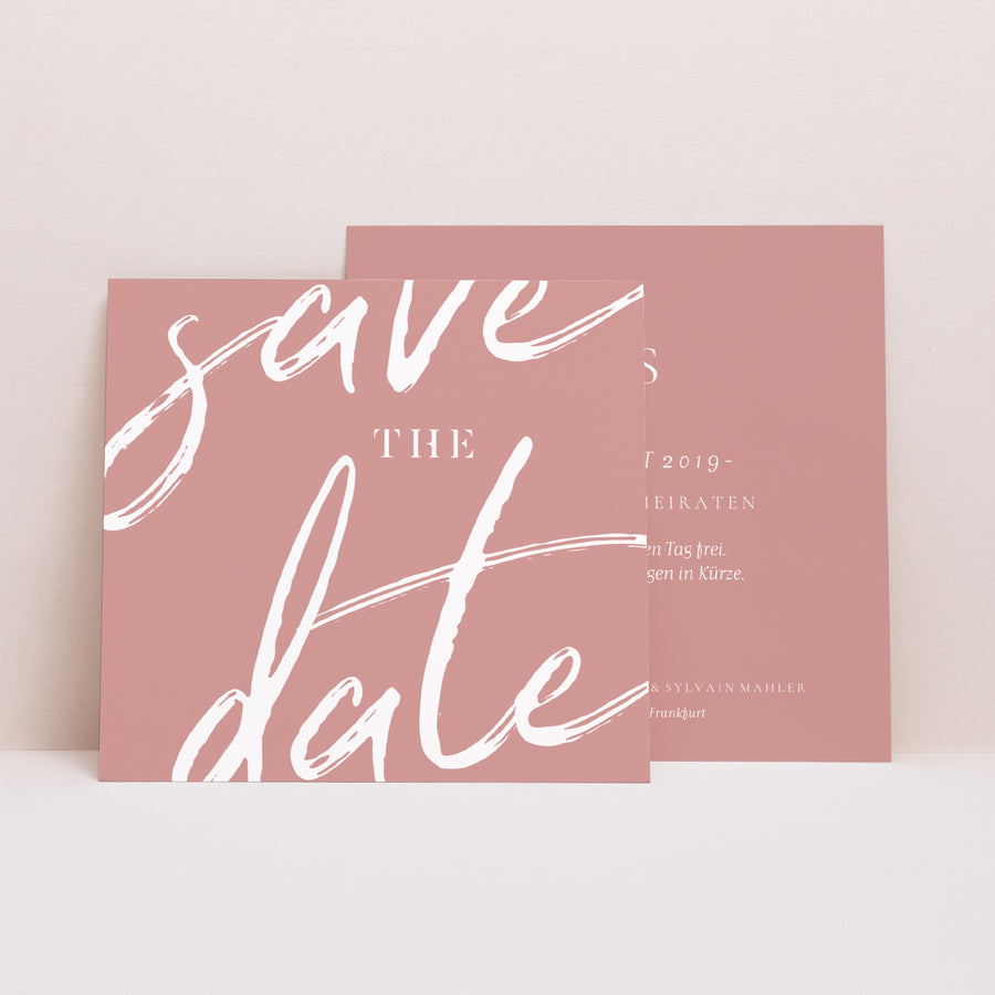 Save the date Karte Hochzeit Quadrat Minimalistische Nuancen foto