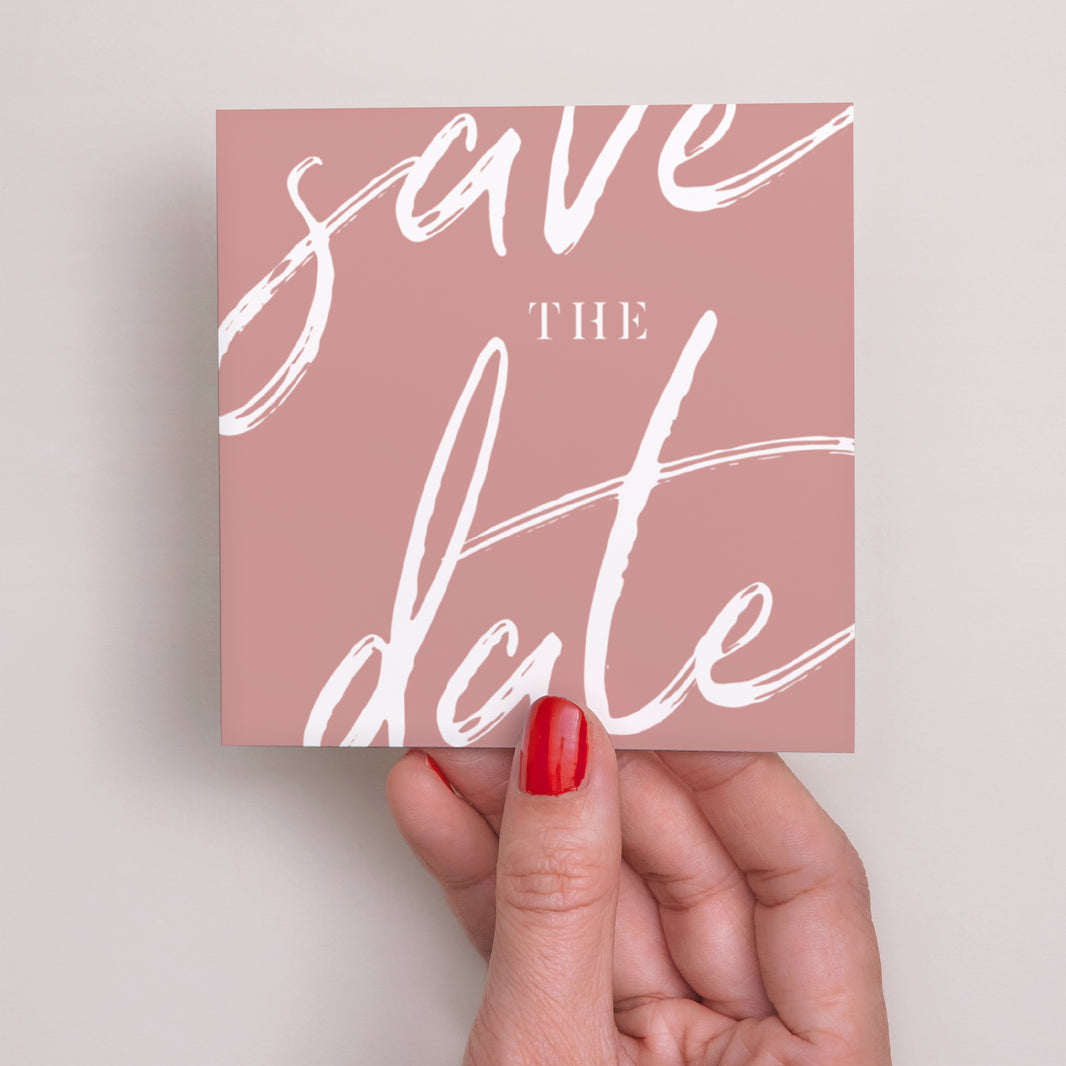 Save the date Karte Hochzeit Quadrat Minimalistische Nuancen foto N° 2