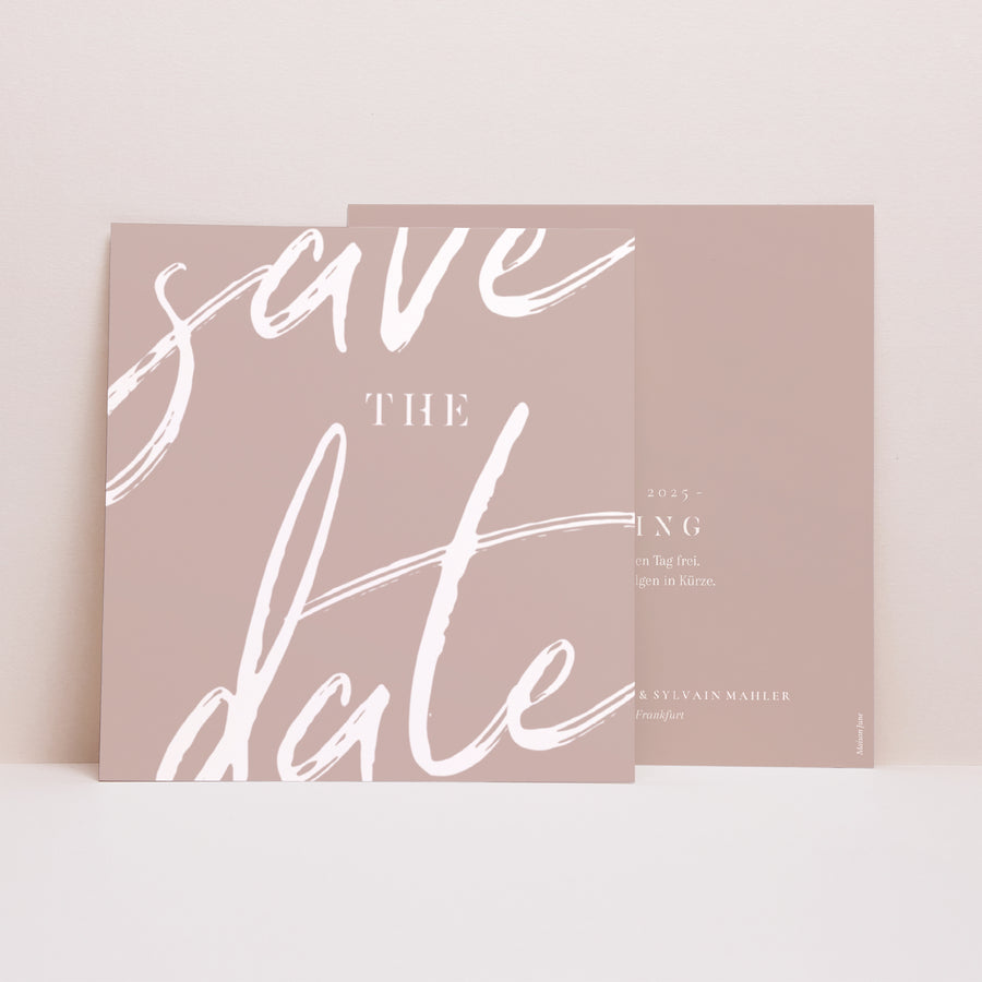 Save the date Karte Hochzeit Quadrat Minimalistische Nuancen foto