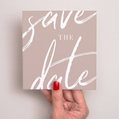 Save the date Karte Hochzeit Quadrat Minimalistische Nuancen foto N° 2